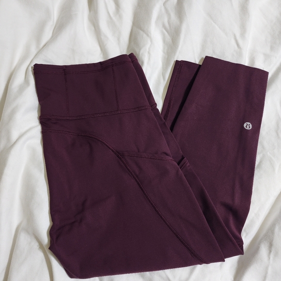 Lululemon maroon cropped legging - Picture 4 of 4